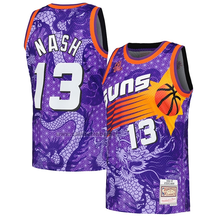 Camiseta Phoenix Suns Steve Nash #13 Asian Heritage Throwback 1996-97 Violeta